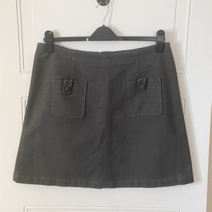 Boden Gray Front Pocket Mini Skirt Sz 12R
